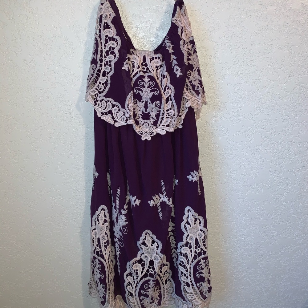 strapless lace dress